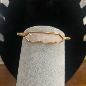 Kinsley Armelle Elegant Rose Gold and White Quartz Bracelet